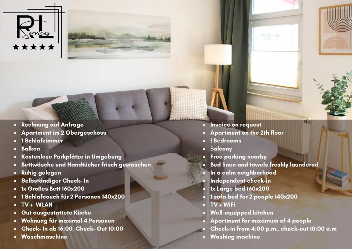 Image 1 of 2 Zimmer, Bett und Schlafsofa, Balkon, Waschmaschine L