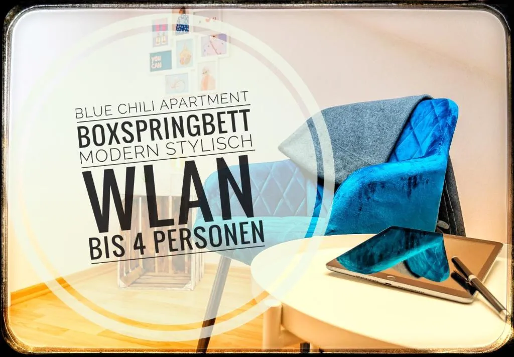 Image of Blue Chili 99 – Großzügiges Loft WLAN Boxspringbett bis 4 Pers